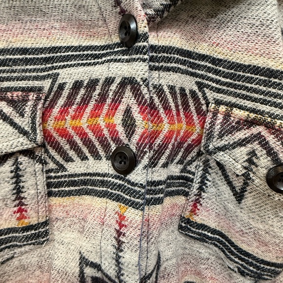 Aztec Pattern Button Down Shirt - Picture 3 of 9